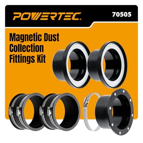 POWERTEC POWERTEC 4-in Magnetic Dust Fitting Starter Kit (2 machines)
